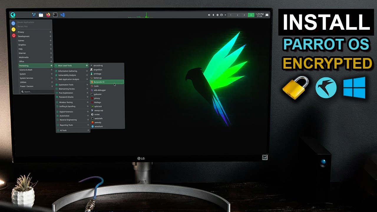 How To Install Parrot OS Encrypted Without USB Drive | Dual Boot With ...