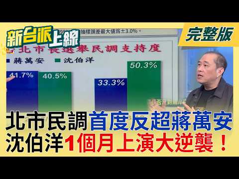首都將變天?洋流掀政治巨浪!落後1.2%→領先17% 沈伯洋1個月上演大逆襲! 蔣萬安從母雞變搶救對象 殃及藍營選情?|李正皓 主持|【新台派上線 完整版】20261020|三立新聞台