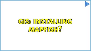GIS: Installing MapFish