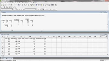 The Soft Drink Excitation: minitab 1, checking data