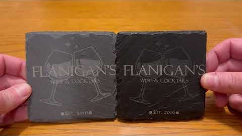 Engraving on Black Slate Tile Coasters - Atomstack A5 M50 Pro (5.5-watt Diode Laser)