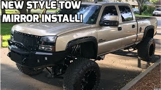 HOW TO: install and level new style tow mirrors on DURAMAX!