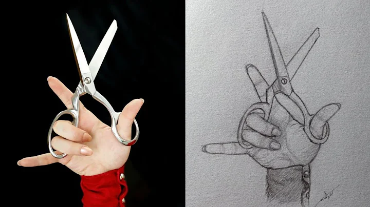 How to draw a hand holding scissors in an easy way #drawingtutorial #artwork #handdrawing