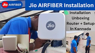 Jio AirFiber Installation Process🔥🔥 Unboxing Wifi Router & TV Setupbox | Plans Details in Kannada