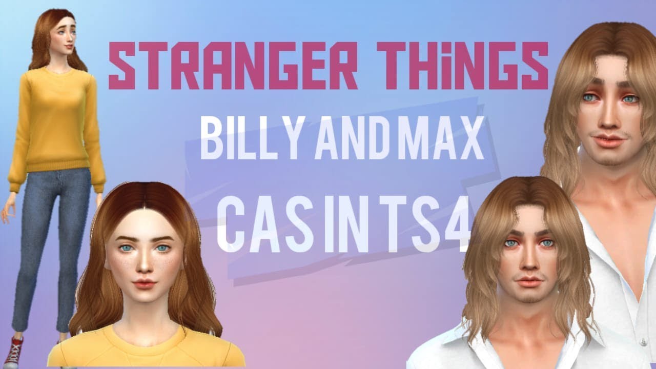 Create A Sim Billy And Max Hargrove From The Stranger Things
