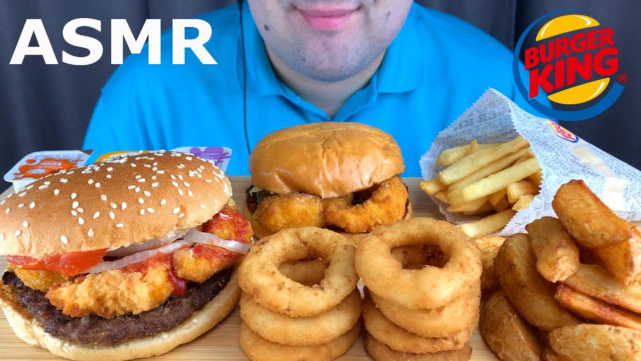 АСМР БУРГЕР КИНГ ВОППЕР С КРЕВЕТКАМИ, БУРГЕР, ЛУКОВЫЕ КОЛЕЧКИ И КАРТОФЕЛЬ ДЕРЕВЕНСКИЙ МУКБАНГ |ИТИНГ