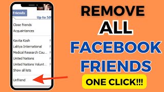 How To Unfriend All Friends on Facebook at One Click 2023| How to Remove All Facebook Friends in One screenshot 3