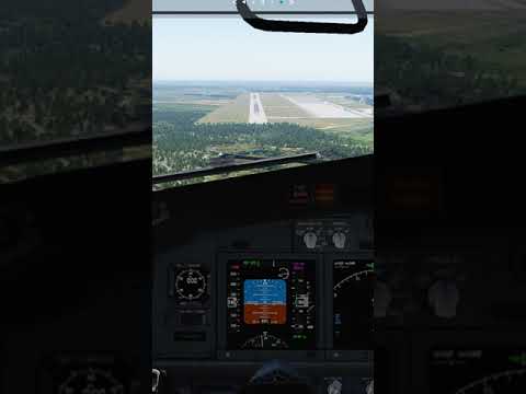 #Shorts | Жёсткая посадка (вид с кабины) | X-Plane 12 | Boeing 737-800