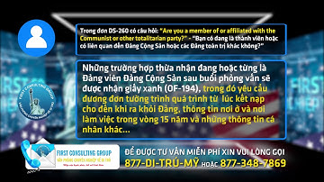 ĐẢNG VIÊN CÓ ĐƯỢC XIN VISA ĐỊNH CƯ MỸ KHÔNG, NẾU MUỐN ĐỊNH CƯ MỸ PHẢI LÀM SAO?