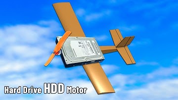 Build RC Airplane Powered By Hard Drive HDD Motor. Does it fly?