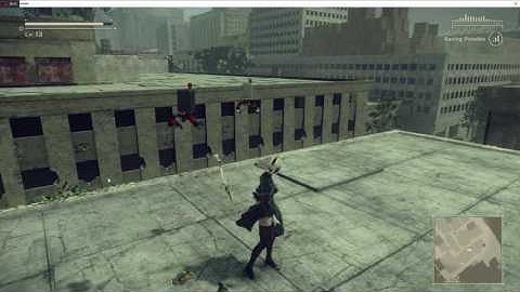 NieR: Automata - Maximum Horizonal Jump Concept. Helicopter Dash