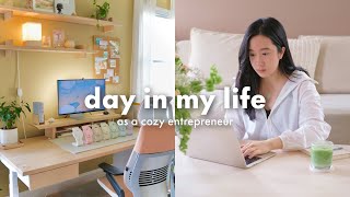 Cozy Productive Vlog | calm small business day, cozy desk setup morning, reading daybed, cozy legos
