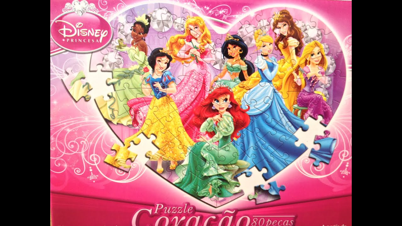 Disney's Princesses Puzzle Quebra-Cabeça Princesas Disney Coração 