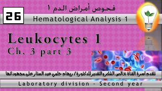 Hematology (26) leukocytes part 1 كرات الدم البيضاء ج1