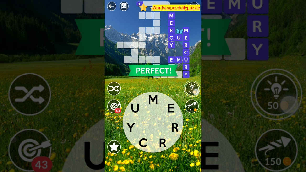 Wordscapes May 20, 2021 Daily Puzzle.