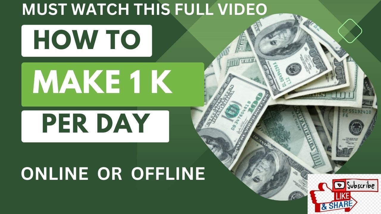 WORK OFFLINE OR ONLINE / EARN MONEY DAILY / WITHOUT INVESTMENT / EARN MONEY 1000 PER DAY