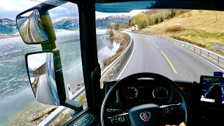 POV Driving Norway E16 Scania S560 - Skulestadmo.