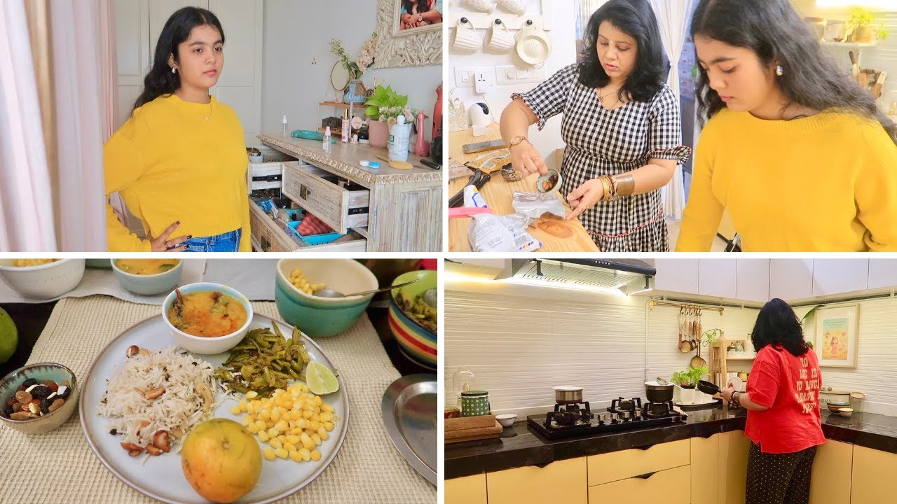 Why Sweety Cut Her Long Beautiful Hair 😋 Yummy Easy Veg Thali In 30 Minutes, Indian Veg Thali Recipe