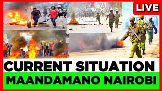 MAANDAMANO LIVE!! Current Situation in Nairobi as Section of Thika Road is Blocked ahead of Protests