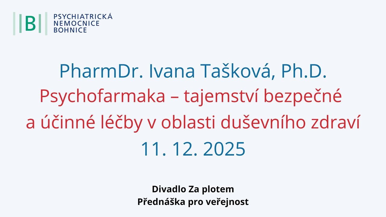 PharmDr. Ivana Tašková, Ph.D. – Psychofarmaka