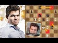 Magnus Carlsen Sticks his Tongue out and Laughs as he Tricks Grischuk