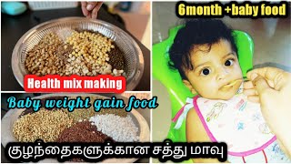 #healthmixpowder#babyfood#weightgainfood#cutebaby#solidfood#babies#சத்துமாவு#sathumaavu#babyroutine#