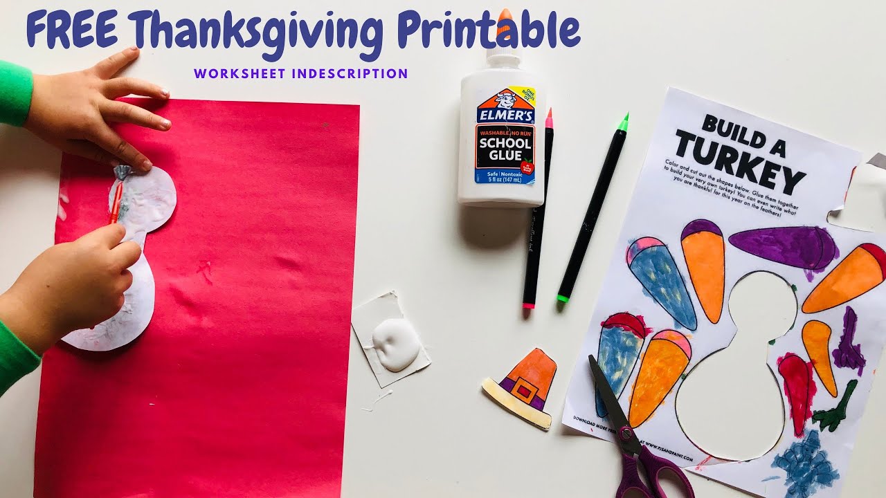 Free Printable - Activity for Thanksgiving for Preschoolers - From Pjs and Paint
