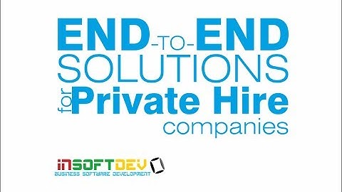 INSOFTDEV - End-to-end Booking and Dispatch Solutions
