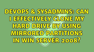 Can I effectively clone my hard drive by using mirrored partitions in Win Server 2008?