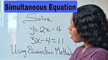 Elimination method of solving simultaneous Equation.