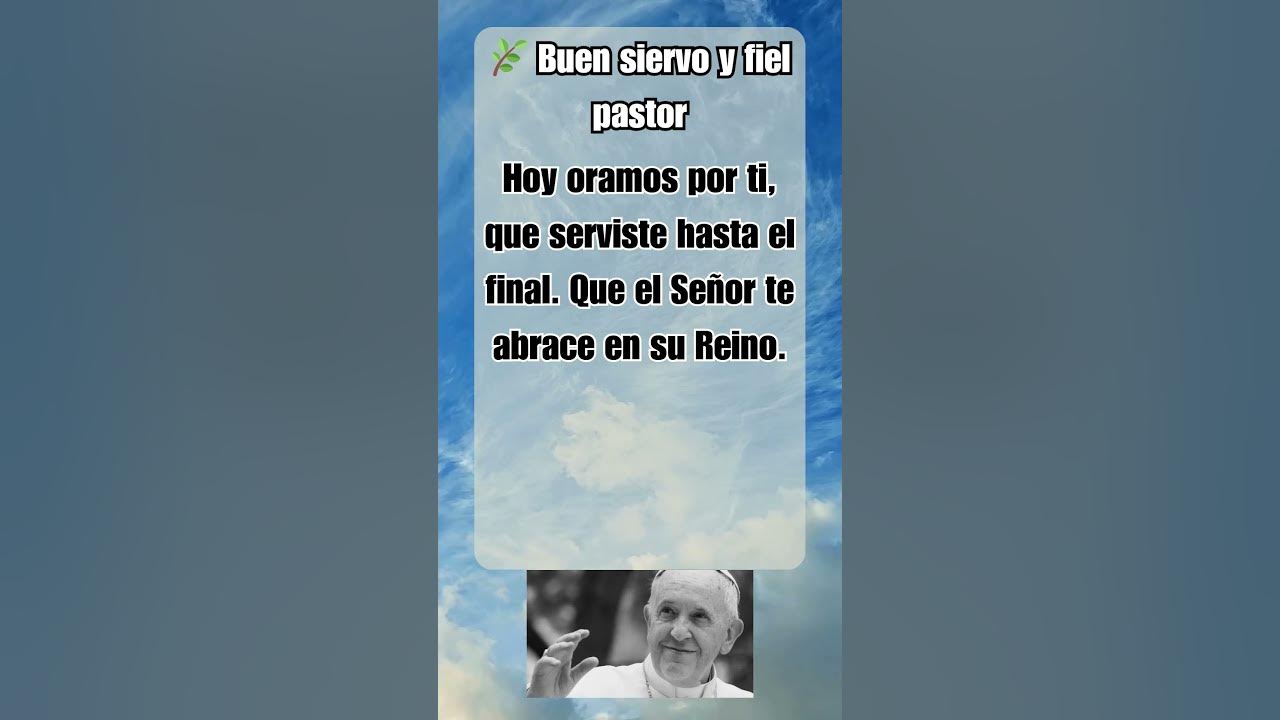 Un minuto por el Papa 🙏 YouTube
