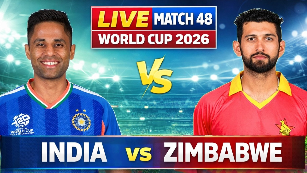 🛑Live IND Vs ZIM T20 WC Match |Live Cricket Match Today| IND vs ZIM 48th T20 1st innings #livescore