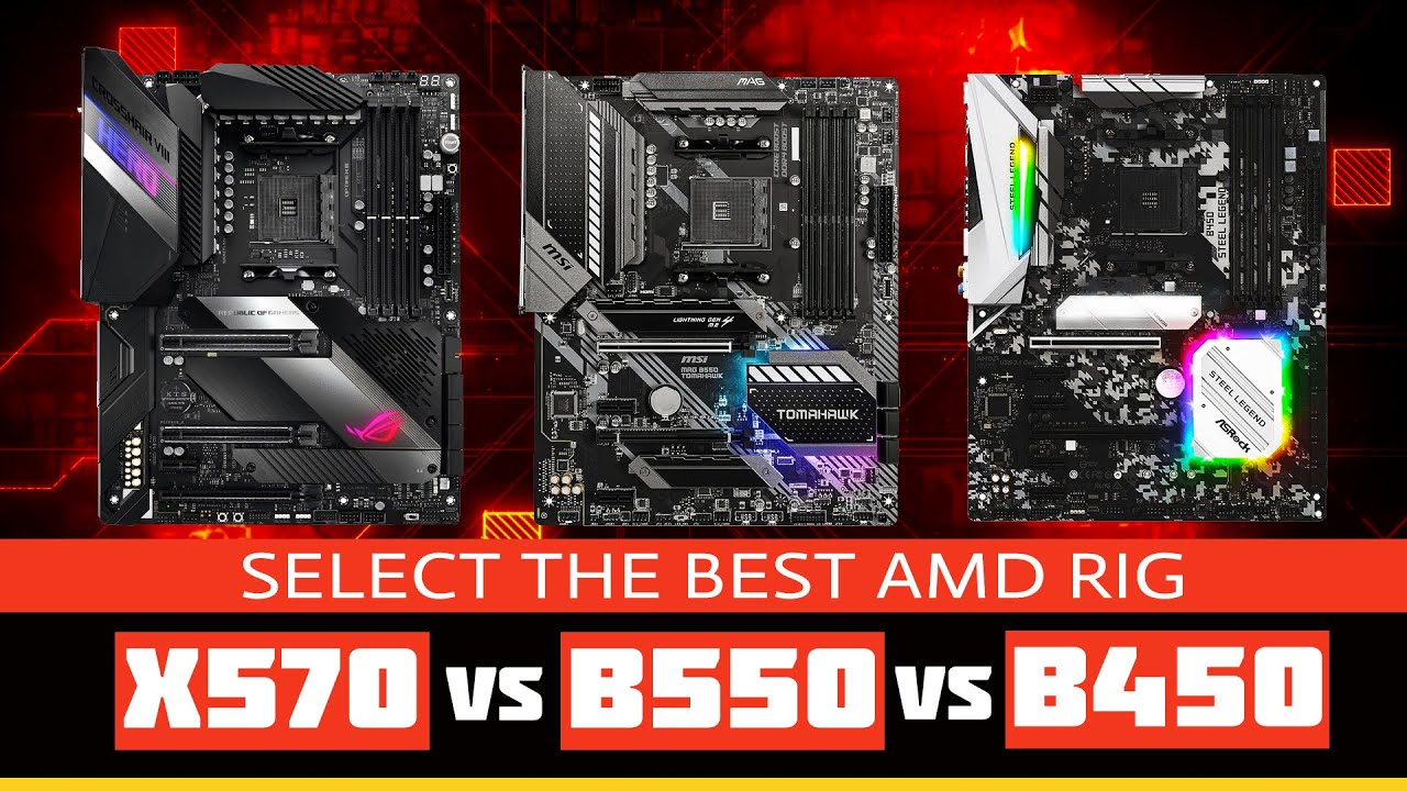 AMD B550 VRM Specs vs. X570, B450 Select your Best AMD rig AMD Socket AM4 Motherboards 2020