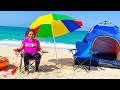 camping in beach !!! تحدي 24 ساعة في البحر