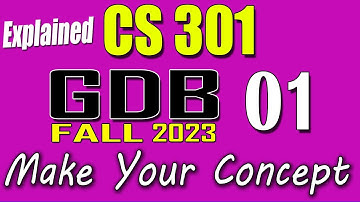 CS301 GDB 1 Solution 2023 | CS301 Fall 2023 GDB
