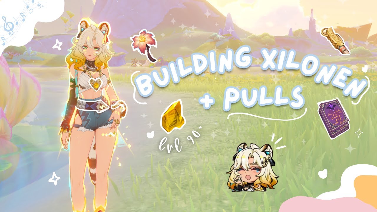 build xilonen with me + wishes! ෆ🍡⁺˚⋆ | cozy genshin gameplay