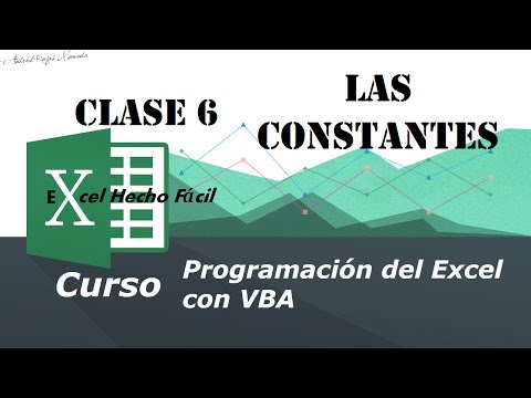 Las constantes – Clase 6 – Programación del Excel con VBA