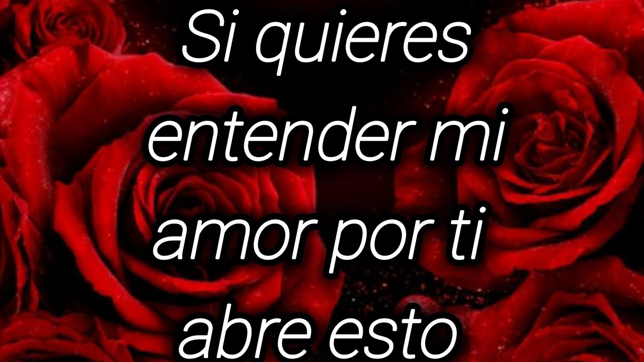 Vas a comprender mi amor por ti cuando escuches esto
