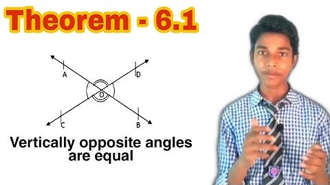 Theorem 6.1 -  Class 9th - Vertically opposite angles are equal