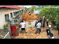 Episode 1  wonderful project village road making foundation by smallest bulldozer pushing the soil