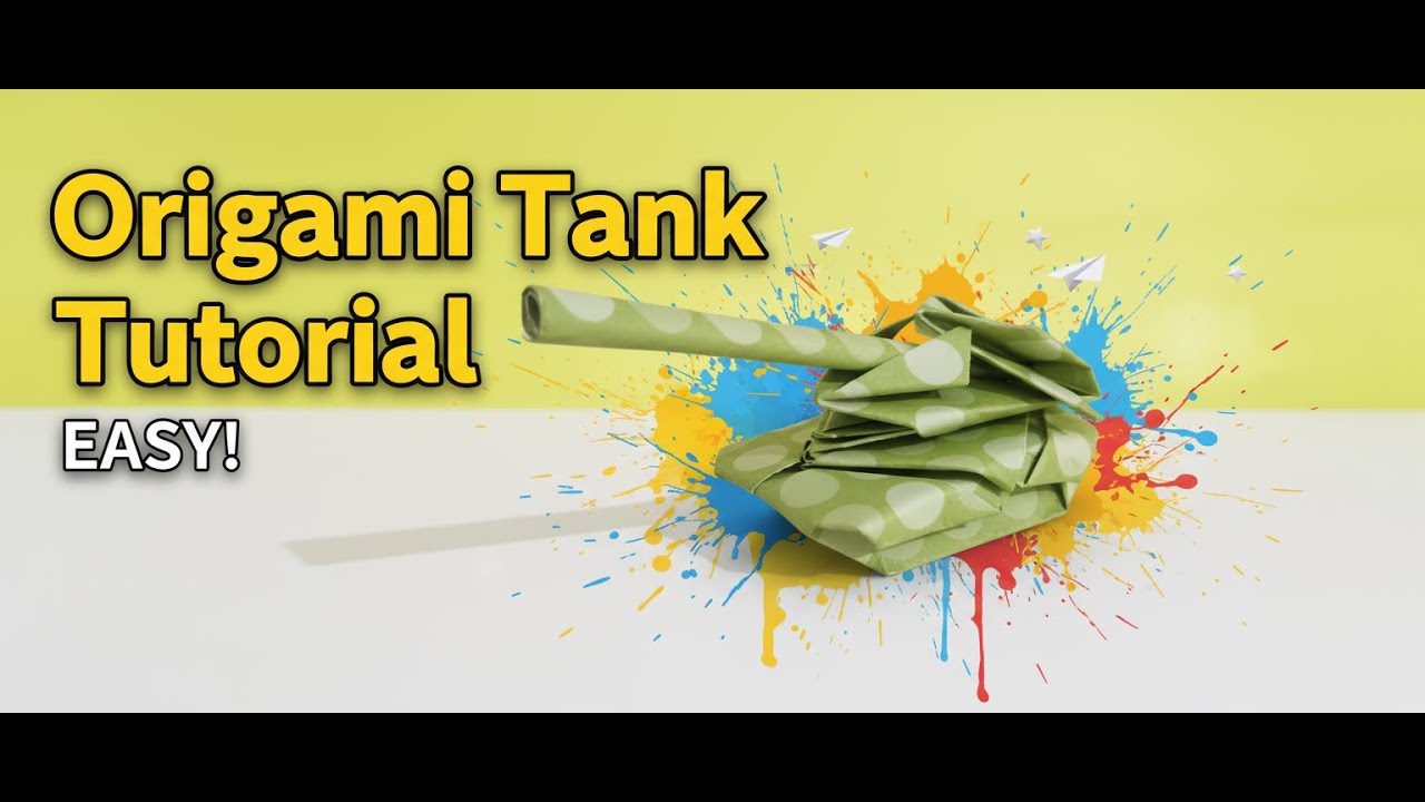Origami Tank Making | Easy Paper Tank Tutorial | Cute & Easy Paper Model Tutorial