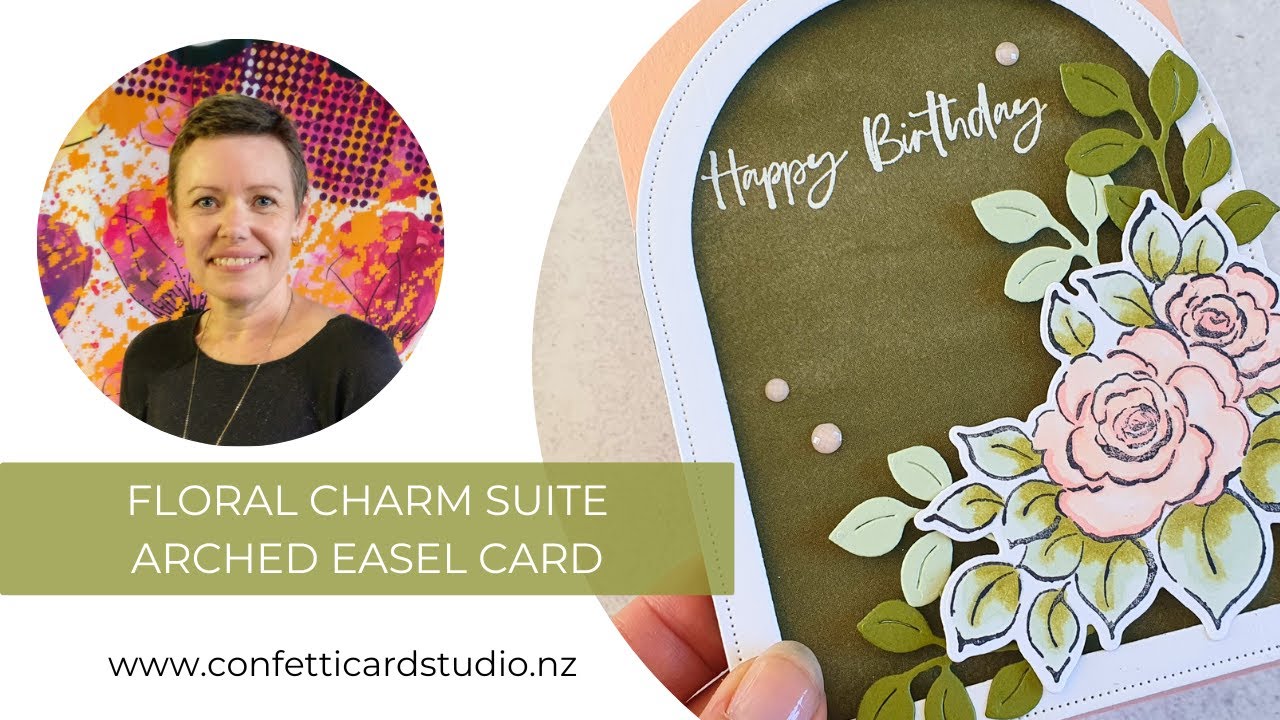 Floral Charm Arched Easel Card Tutorial
