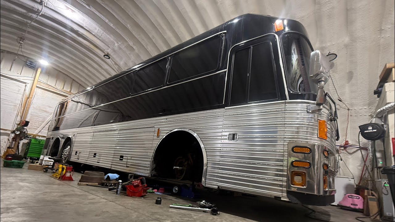 Eagle bus is getting safer for the road!  Lots of repairs on this eagle.