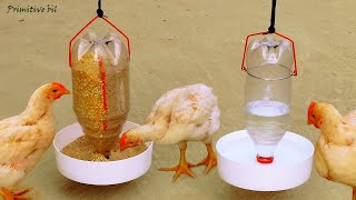 Como hacer Bebedero y comedero para Gallinas, pollos, pollitos y aves -  YouTube