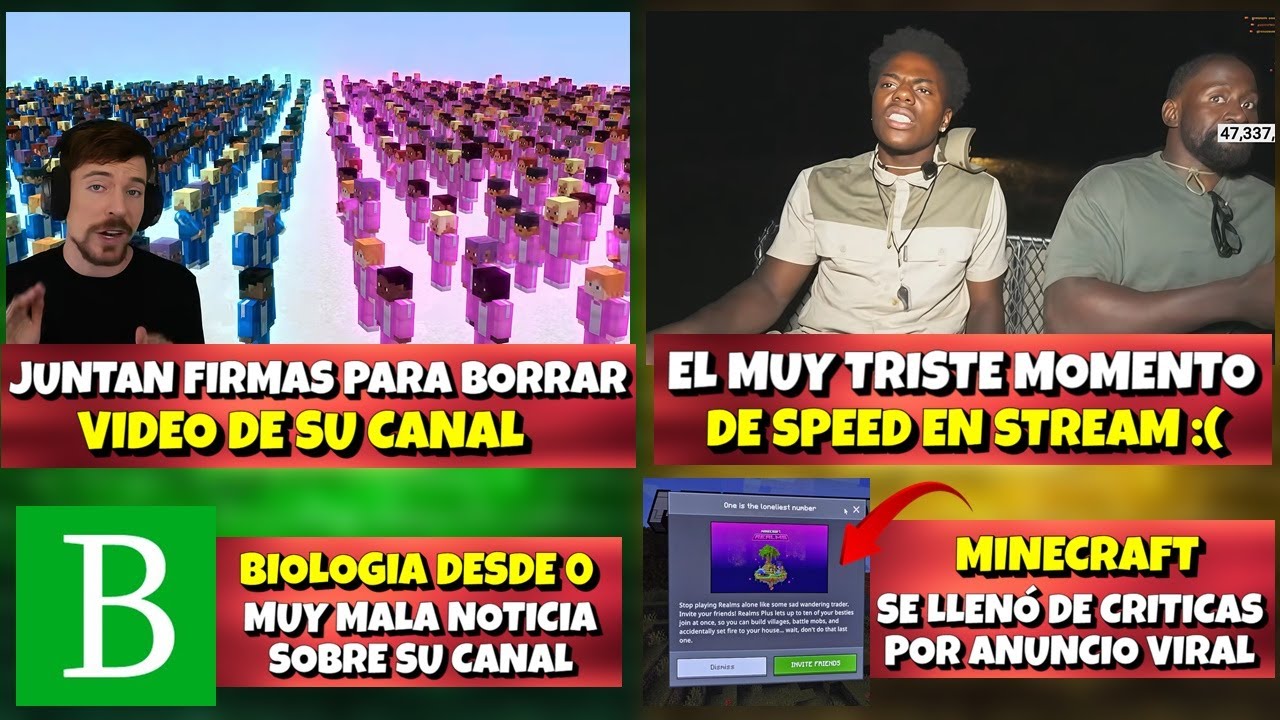 JUNTAN FIRMAS PARA ELIMINAR VIDEO DE MrBEAST | EL MUY TRISTE MOMENTO DE SPEED EN STREAM :(