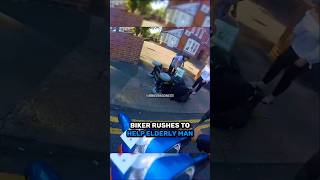 Biker Rushes To Help Elderly Man