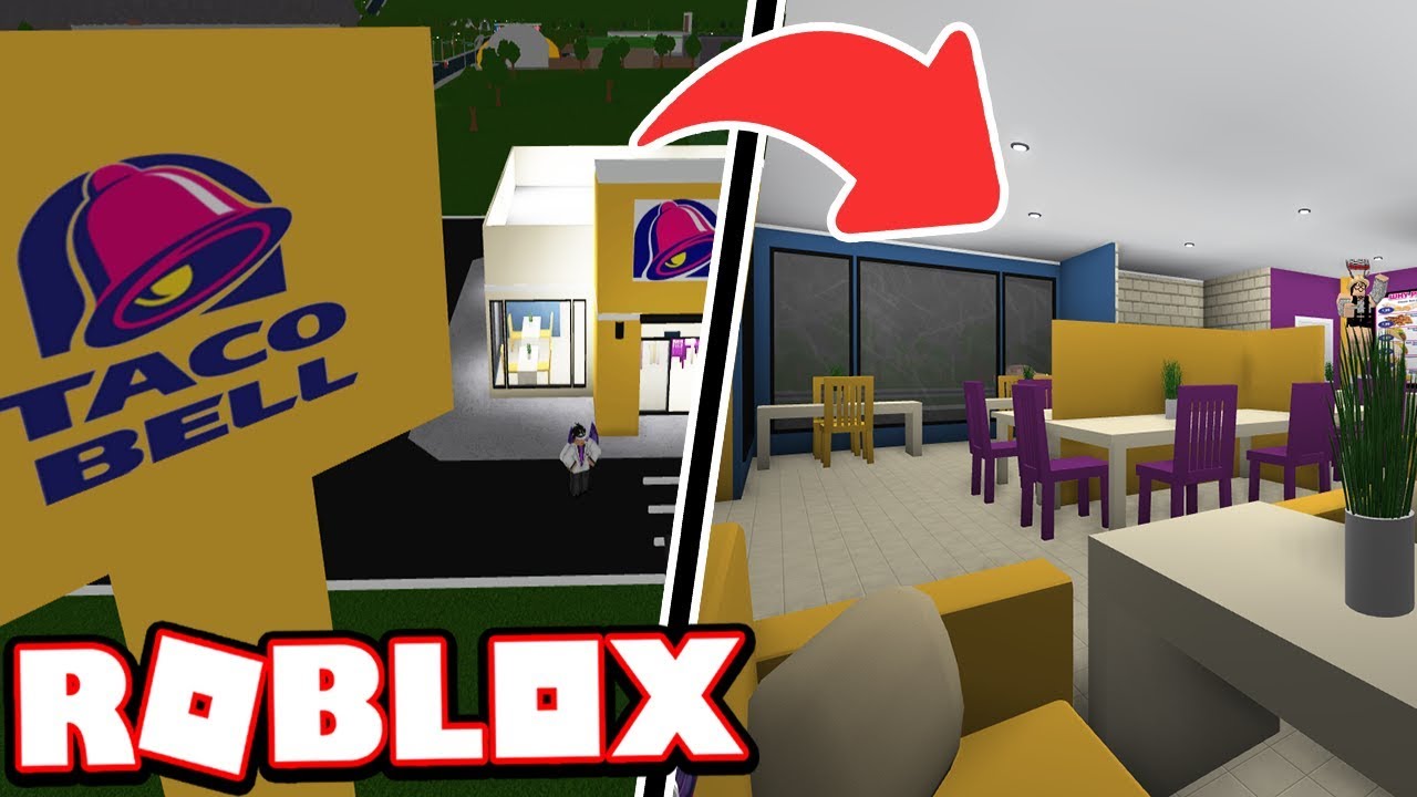 Taco Bell Restaurant In Bloxburg Bloxburg Adventures Roblox - a taco bell sign roblox