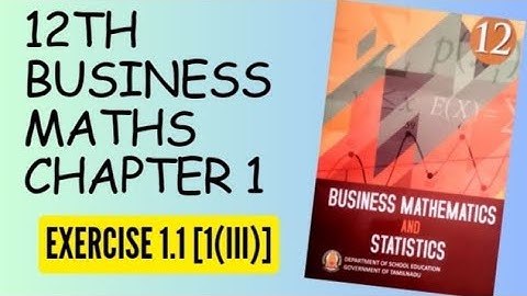 Applications of matrices and determinants 12th Business maths Chapter- 1 Exercise 1.1 (iii)