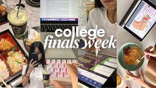 college FINAL exams study vlog 👩🏽‍💻 draining college week, matcha run, productive days in my life