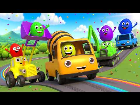 Colourfull Farm Eggs | Learn Farm & Cars | Learning Video | Rangoli Kids Rhymes